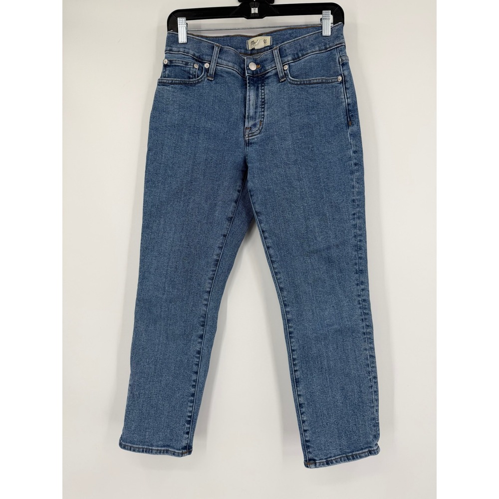 Madewell Mid-Rise Perfect Vintage Jean 26P Blue Medium Wash Straight Leg Denim
